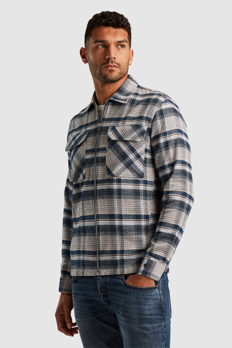 Cast Iron long sleeve shirt mouline check br